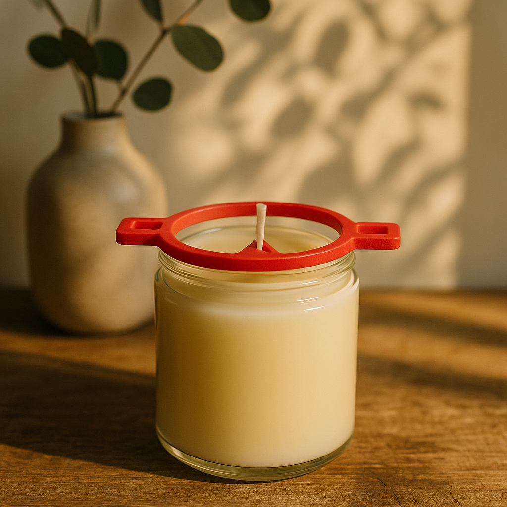 Custom candle wick holder