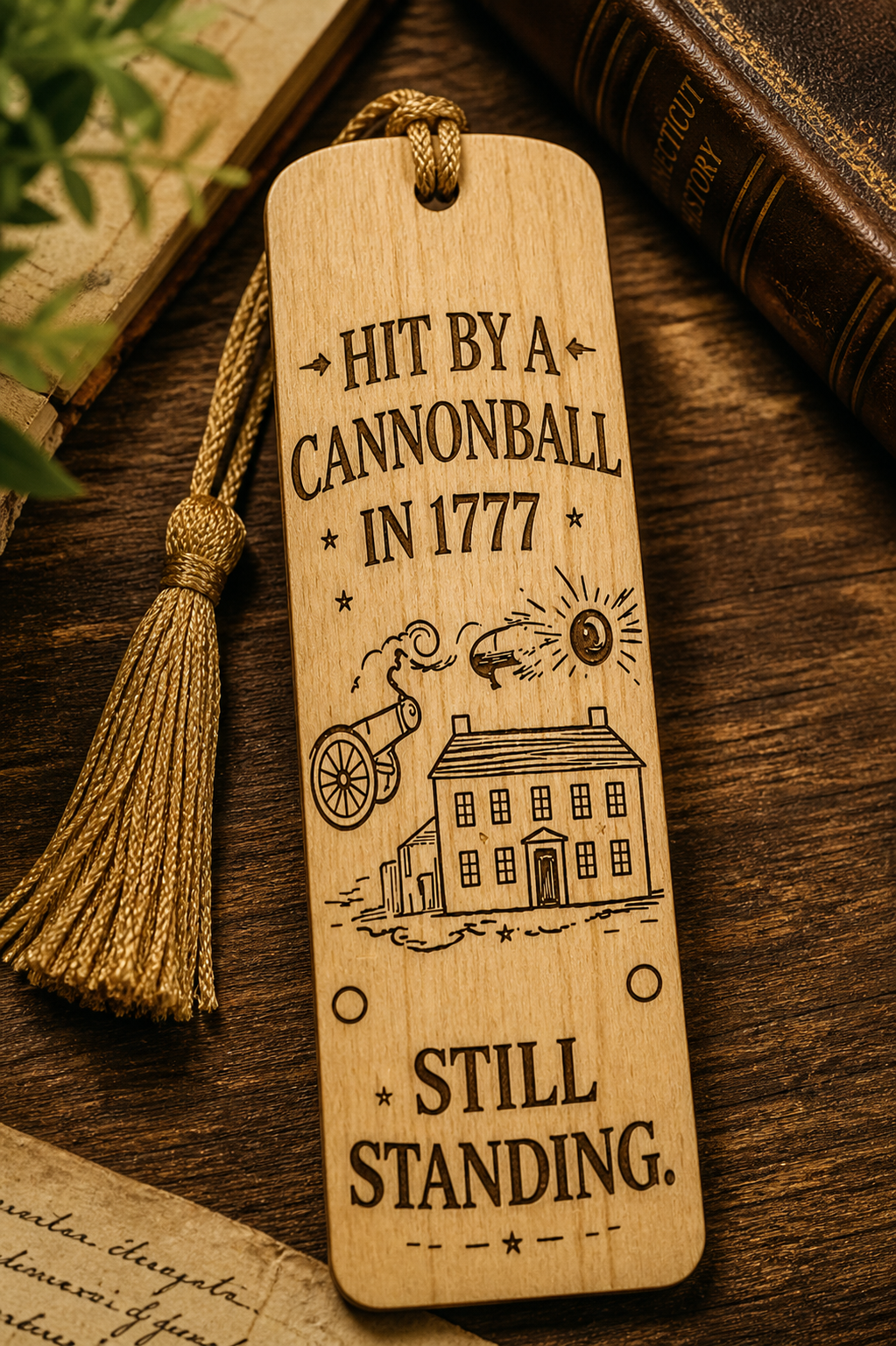 Custom wooden bookmark