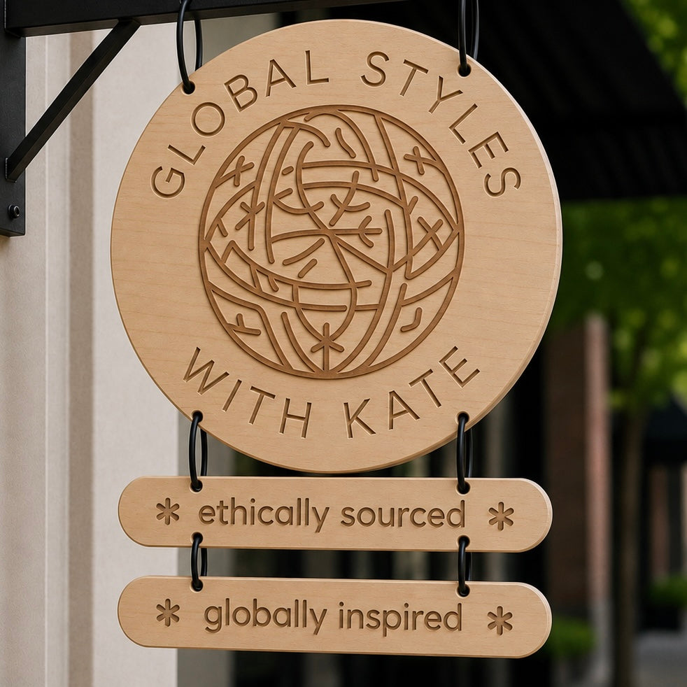 Maple Two-Tier Hanging Sign