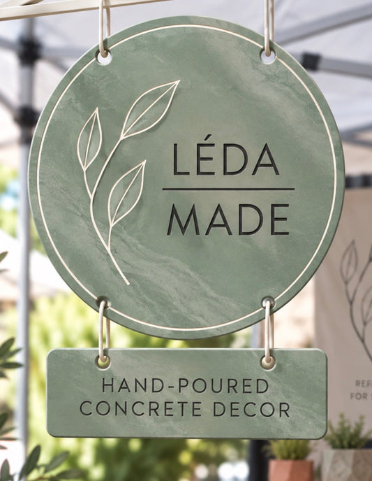 Custom Round Acrylic Double sided Hanging Sign with Dimensional Logo
