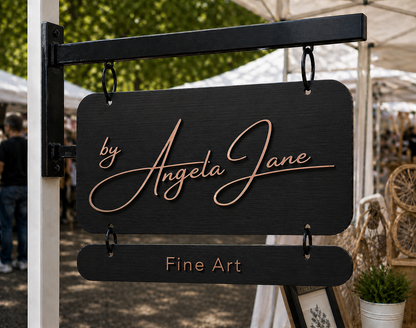 Custom double-sided rounded rectangle hanging sign