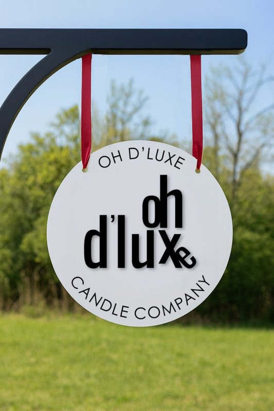 Custom Round Hanging Sign with Dimensional Logo