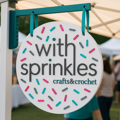 Custom Acrylic Round Hanging Sign with Dimensional Logo