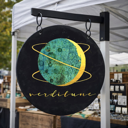Custom Round Acrylic Double sided Hanging Sign with Dimensional Logo