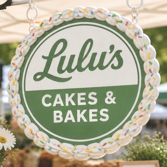 3D frosting and acrylic hanging sign