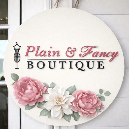 Custom Acrylic Hanging Sign with Dimensional Logo