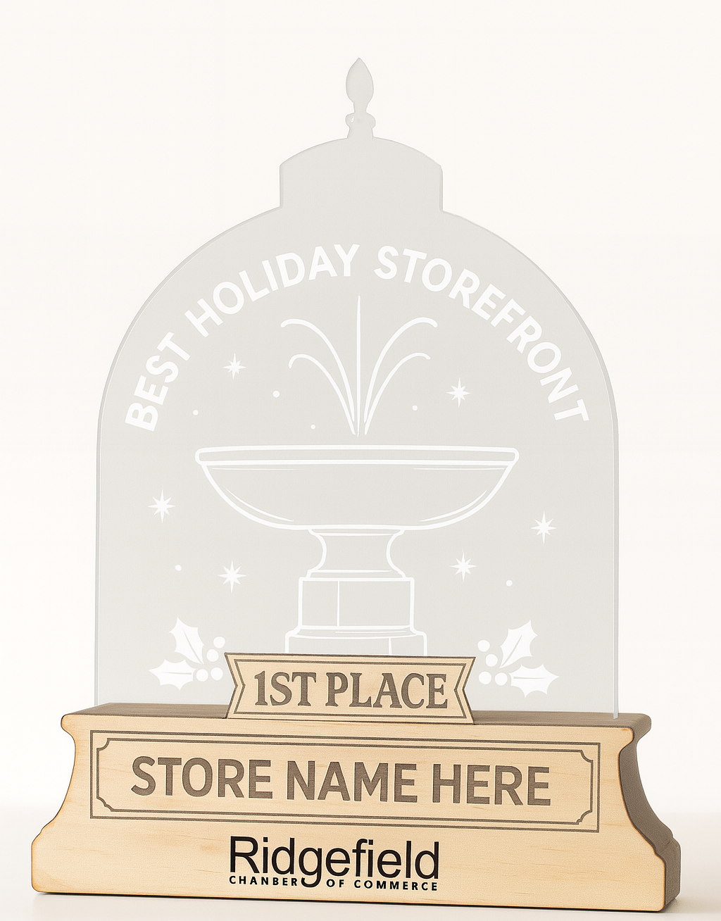 Custom wood and engraved acrylicaward