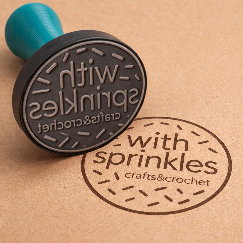 Custom 3” round stamp