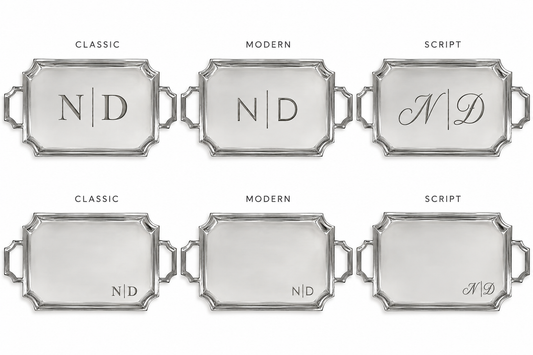 Personalized Silver Serving Tray