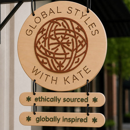 Maple Two-Tier Hanging Sign