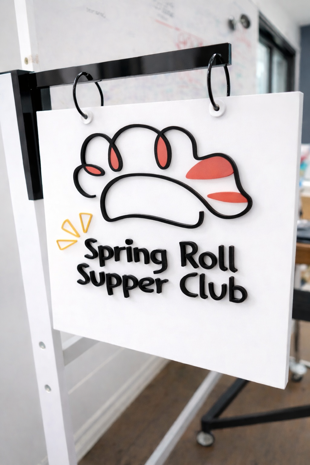 Custom Square acrylic hanging sign