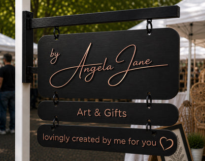 Custom double-sided rounded rectangle hanging sign