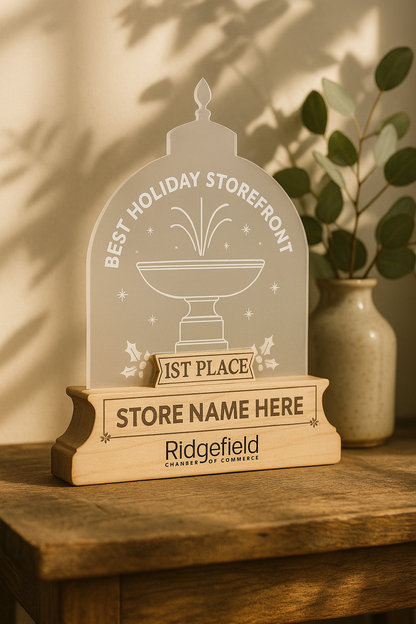 Custom wood and engraved acrylicaward