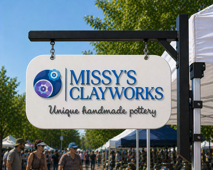 Custom double-sided rounded rectangle hanging sign