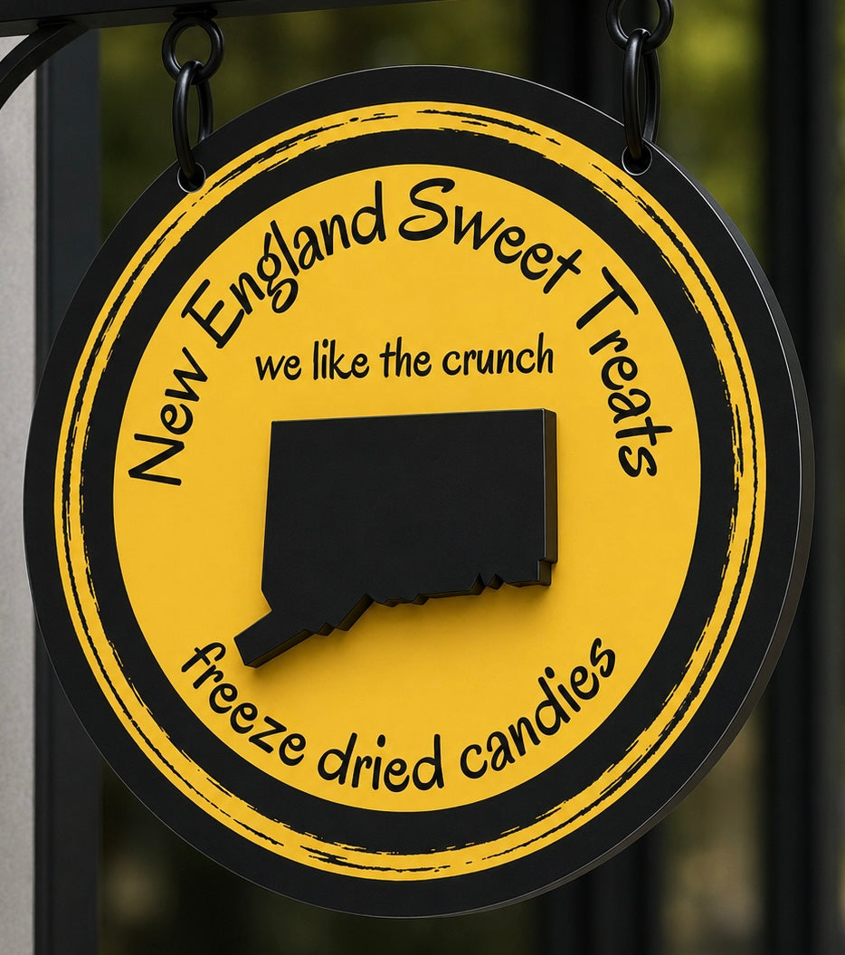 Custom Round Acrylic Double sided Hanging Sign with Dimensional Logo