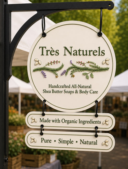16” round hanging sign with extra tall bracket