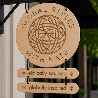 Maple Two-Tier Hanging Sign